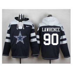 Dallas Cowboys #90 Demarcus Lawrence Navy Blue Player Pullover Hoodie