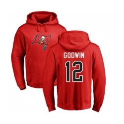 Tampa Bay Buccaneers #12 Chris Godwin Red Name & Number Logo Pullover Hoodie Tampa Bay Buccaneers #12 Chris Godwin Red Name & Number Logo Pullover Hoodie