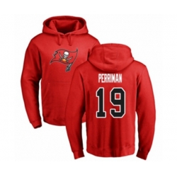 Tampa Bay Buccaneers #19 Breshad Perriman Red Name & Number Logo Pullover Hoodie Tampa Bay Buccaneers #19 Breshad Perriman Red Name & Number Logo Pullover Hoodie