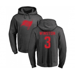 Tampa Bay Buccaneers #3 Jameis Winston Ash One Color Pullover Hoodie Tampa Bay Buccaneers #3 Jameis Winston Ash One Color Pullover Hoodie