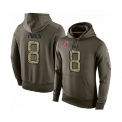 Tampa Bay Buccaneers #8 Bradley Pinion Green Salute To Service Pullover Hoodie Tampa Bay Buccaneers #8 Bradley Pinion Green Salute To Service Pullover Hoodie