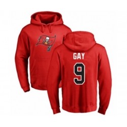 Tampa Bay Buccaneers #9 Matt Gay Red Name & Number Logo Pullover Hoodie Tampa Bay Buccaneers #9 Matt Gay Red Name & Number Logo Pullover Hoodie