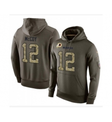 Washington Redskins #12 Colt McCoy Green Salute To Service Pullover Hoodie