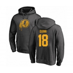 Washington Redskins #18 Trey Quinn Ash One Color Pullover Hoodie