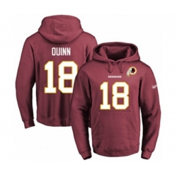 Washington Redskins #18 Trey Quinn Red Name & Number Pullover Hoodie