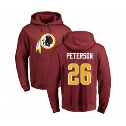 Washington Redskins #26 Adrian Peterson Maroon Name & Number Logo Pullover Hoodie
