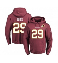 Washington Redskins #29 Derrius Guice Burgundy Red Name & Number Pullover Hoodie