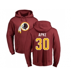 Washington Redskins #30 Troy Apke Maroon Name & Number Logo Pullover Hoodie
