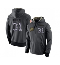 Washington Redskins #31 Fabian Moreau Stitched Black Anthracite Salute to Service Player Performance Hoodie