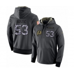 Washington Redskins #53 Jon Bostic Stitched Black Anthracite Salute to Service Player Performance Hoodie
