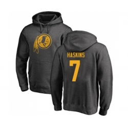 Washington Redskins #7 Dwayne Haskins Ash One Color Pullover Hoodie