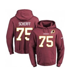 Washington Redskins #75 Brandon Scherff Burgundy Red Name & Number Pullover Hoodie