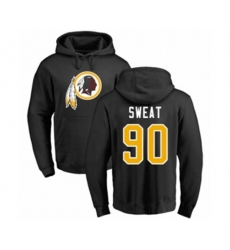 Washington Redskins #90 Montez Sweat Black Name & Number Logo Pullover Hoodie