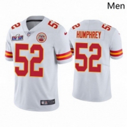 Kansas City Chiefs 52 Creed Humphrey White Vapor Untouchable Limited Stitched Football 2024 Super Bowl LVIII Jersey