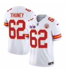 Kansas City Chiefs #62 Joe Thuney White 2024 F.U.S.E. Super Bowl LVIII Vapor Untouchable Limited Football Stitched Jersey