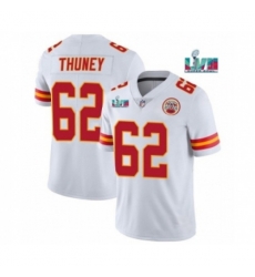 Kansas City Chiefs #62 Joe Thuney White Super Bowl LVII Patch Vapor Untouchable Limited Stitched Jersey