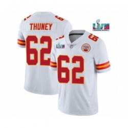 Kansas City Chiefs #62 Joe Thuney White Super Bowl LVII Patch Vapor Untouchable Limited Stitched Jersey