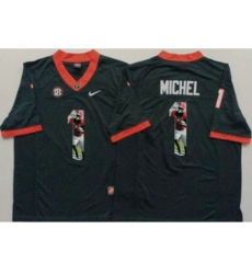 Georgia Bulldogs #1 Sony Michel Black Player Fashion Stitched NCAA Jersey