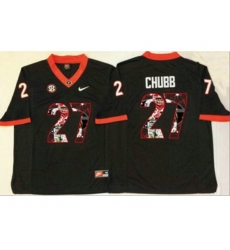 Georgia Bulldogs #27 Nick Chubb Black Player Fashion Stitched NCAA Jersey