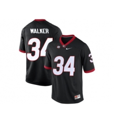 Mens Georgia Bulldogs Herchel Walker #34 College Football Limited Jerseys - Black