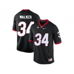 Mens Georgia Bulldogs Herchel Walker #34 College Football Limited Jerseys - Black