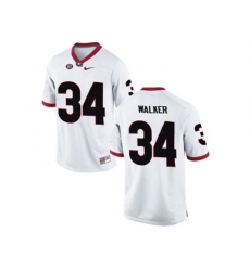 Mens Georgia Bulldogs Herchel Walker #34 College Football Limited Jerseys - White