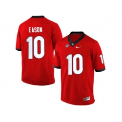 Mens Georgia Bulldogs Jacob Eason #10 College Football Limited Jerseys - Red