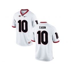 Mens Georgia Bulldogs Jacob Eason #10 College Football Limited Jerseys - White