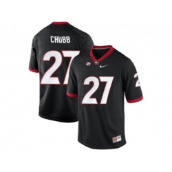 Mens Georgia Bulldogs Nick Chubb #27 College Football Limited Jerseys - Black