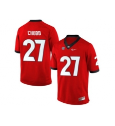Mens Georgia Bulldogs Nick Chubb #27 College Football Limited Jerseys - Red