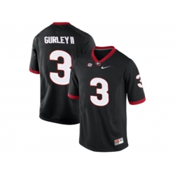 Mens Georgia Bulldogs Todd Gurley II #3 College Football Limited Jerseys - Black