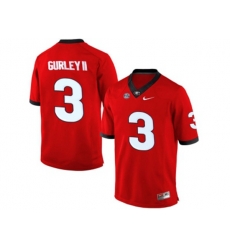 Mens Georgia Bulldogs Todd Gurley II #3 College Football Limited Jerseys - Red