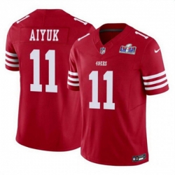 San Francisco 49ers #11 Brandon Aiyuk Red 2023 F U S E Vapor Limited Stitched Football 2024 Super Bowl LVIII Jersey