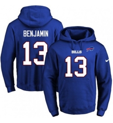 Buffalo Bills #13 Kelvin Benjamin Royal Blue Name & Number Pullover Hoodie