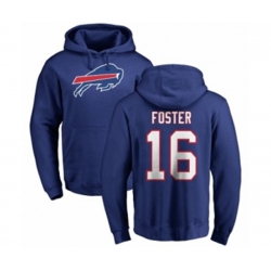 Buffalo Bills #16 Robert Foster Royal Blue Name & Number Logo Pullover Hoodie