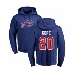 Buffalo Bills #20 Frank Gore Royal Blue Name & Number Logo Pullover Hoodie