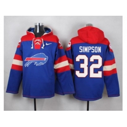 Buffalo Bills #32 O. J. Simpson Royal Blue Player Pullover NFL Hoodie