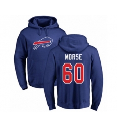 Buffalo Bills #60 Mitch Morse Royal Blue Name & Number Logo Pullover Hoodie