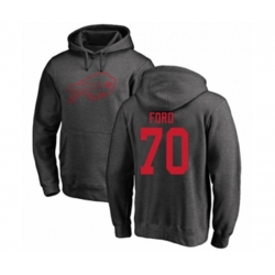 Buffalo Bills #70 Cody Ford Ash One Color Pullover Hoodie