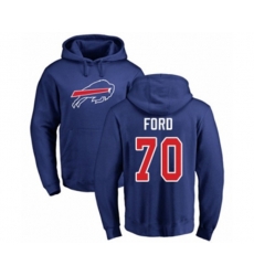 Buffalo Bills #70 Cody Ford Royal Blue Name & Number Logo Pullover Hoodie
