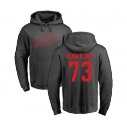 Buffalo Bills #73 Dion Dawkins Ash One Color Pullover Hoodie