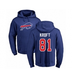 Buffalo Bills #81 Tyler Kroft Royal Blue Name & Number Logo Pullover Hoodie