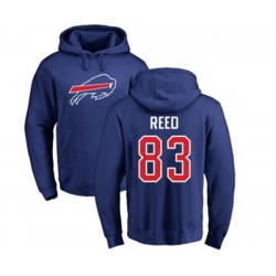 Buffalo Bills #83 Andre Reed Royal Blue Name & Number Logo Pullover Hoodie
