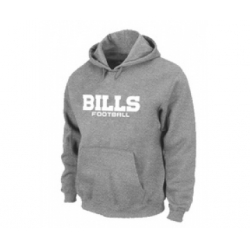 Buffalo Bills Authentic font Pullover Hoodie Grey