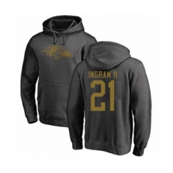 Baltimore Ravens #21 Mark Ingram II Ash One Color Pullover Hoodie Baltimore Ravens #21 Mark Ingram II Ash One Color Pullover Hoodie
