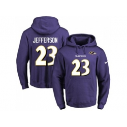 Baltimore Ravens #23 Tony Jefferson Purple Name & Number Pullover NFL Hoodie Baltimore Ravens #23 Tony Jefferson Purple Name & Number Pullover NFL Hoodie