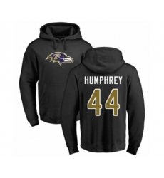Baltimore Ravens #44 Marlon Humphrey Black Name & Number Logo Pullover Hoodie