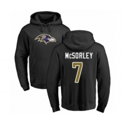 Baltimore Ravens #7 Trace McSorley Black Name & Number Logo Pullover Hoodie Baltimore Ravens #7 Trace McSorley Black Name & Number Logo Pullover Hoodie