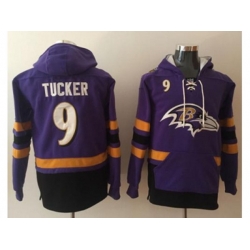 Baltimore Ravens #9 Justin Tucker Purple Black Name & Number Pullover NFL Hoodie Baltimore Ravens #9 Justin Tucker Purple Black Name & Number Pullover NFL Hoodie