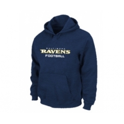 Baltimore Ravens Authentic font Pullover Hoodie D.Blue